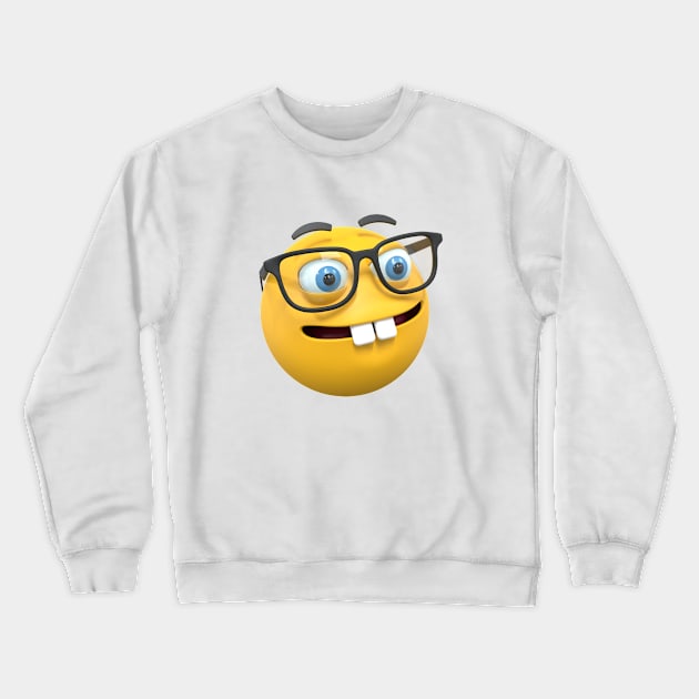 nerd face emoji Crewneck Sweatshirt by Peter smith